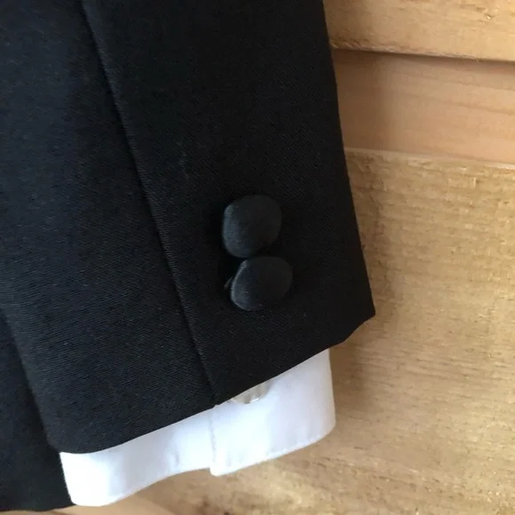 Tuxedo jacket black with white dress shirt size 4 Nautica